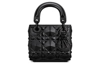 DIOR Lady Dior Cow Leather Daisie Bag Shoulder Bag Crossbody Bag Handbag Extra Mini Women's Black
