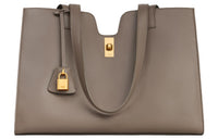 CELINE Cabas Smooth Cow Leather Tote Bag Shopping Bag Shoulder Bag Handbag Regular Women's Smoky Taupe