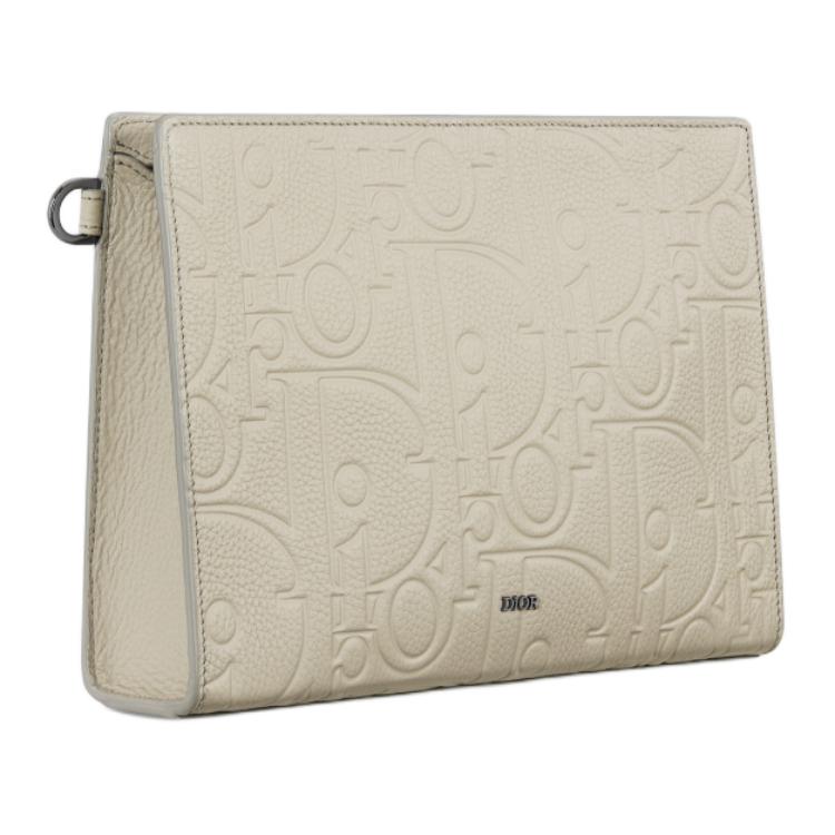 DIOR Calfskin Clutch Regular Men's Beige