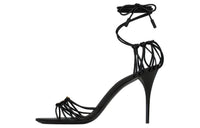 SAINT LAURENT Babylone Logo Plaque Sandals Women's