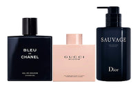 CHANEL Cerulean Men's Shower Gel 200ml+Hua Yue Body Lotion 100ml+Wild Men's Shower Gel 250ml Combination
