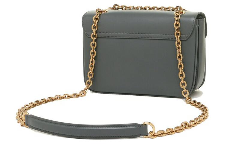 CELINE Leather Crossbody Bag Shoulder Bag Women's Gray