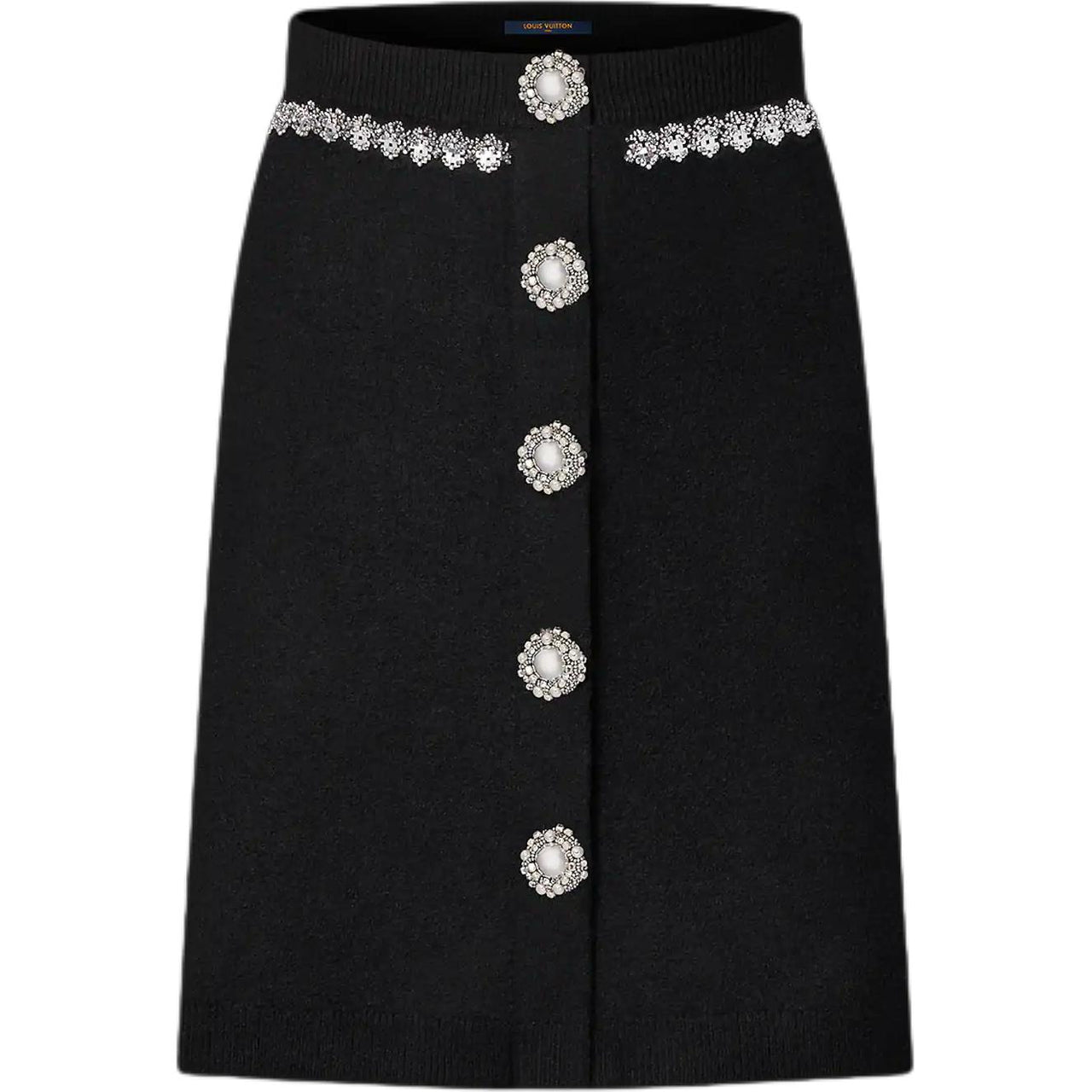 LOUIS VUITTON Jewel Button Knit Skirt