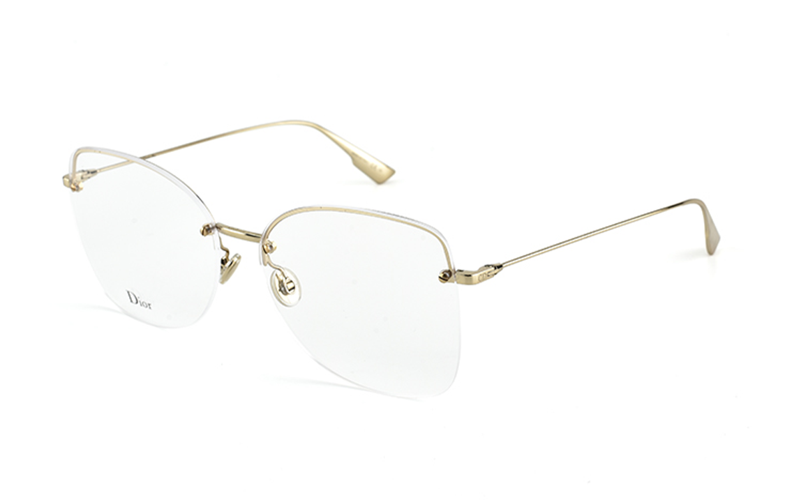 DIOR Alloy Silicone Butterfly Eyeglass Frames Unisex Gold