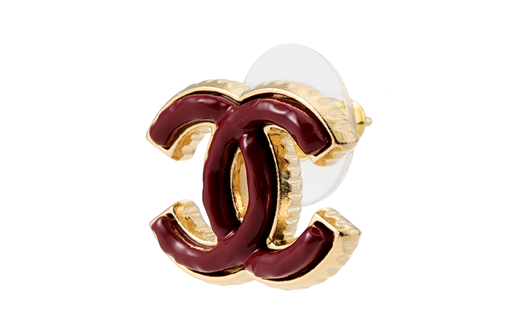 CHANEL Earrings Women's Red