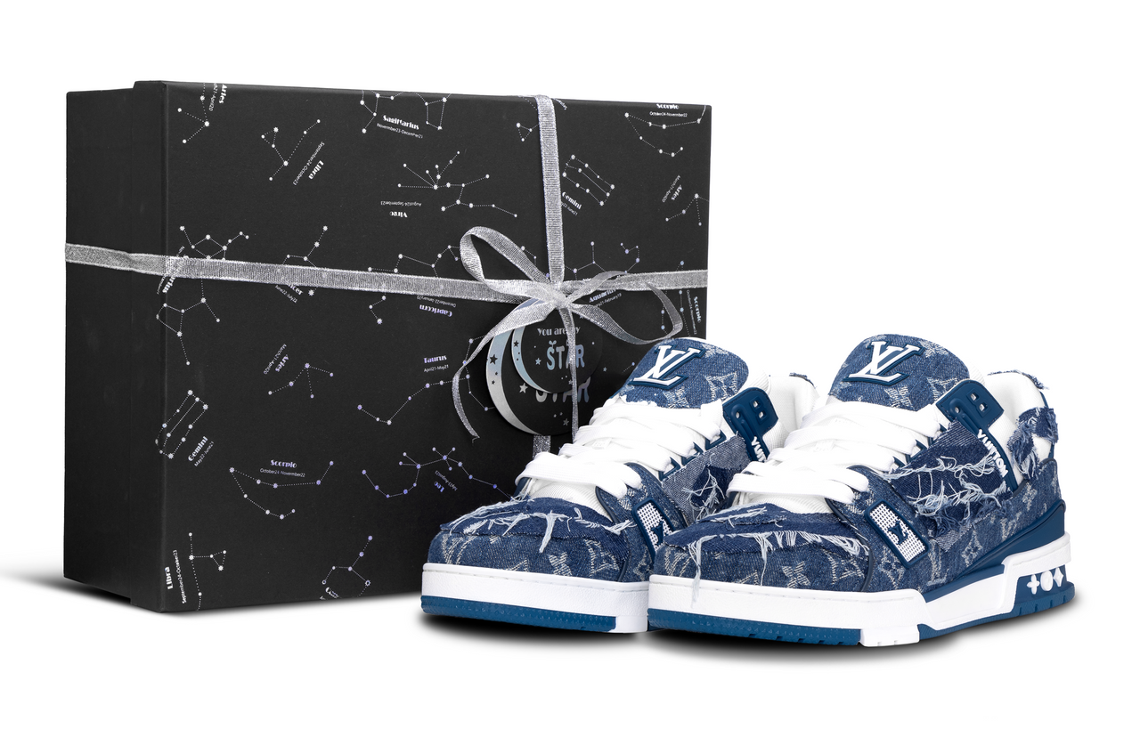 LOUIS VUITTON Trainer LV Low-Top Skateboard Shoes Unisex Blue