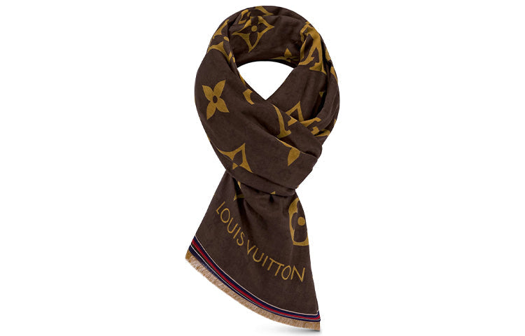 LOUIS VUITTON Knit Scarves Women's Dark Brown