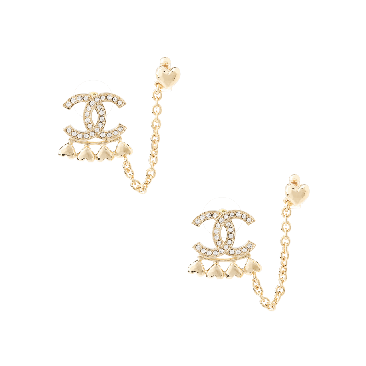 CHANEL Earrings Women's Gold