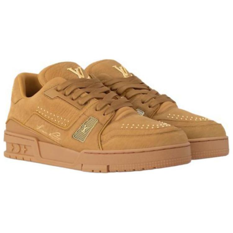 LOUIS VUITTON Trainer Low-Top Skateboard Shoes Men's Brown