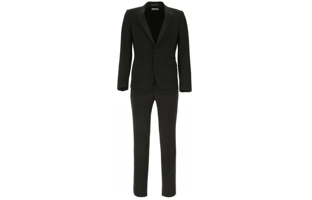 SAINT LAURENT Silk trimmed Suit