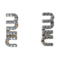 MIU MIU Steel Sapphire Earrings Women's Gray