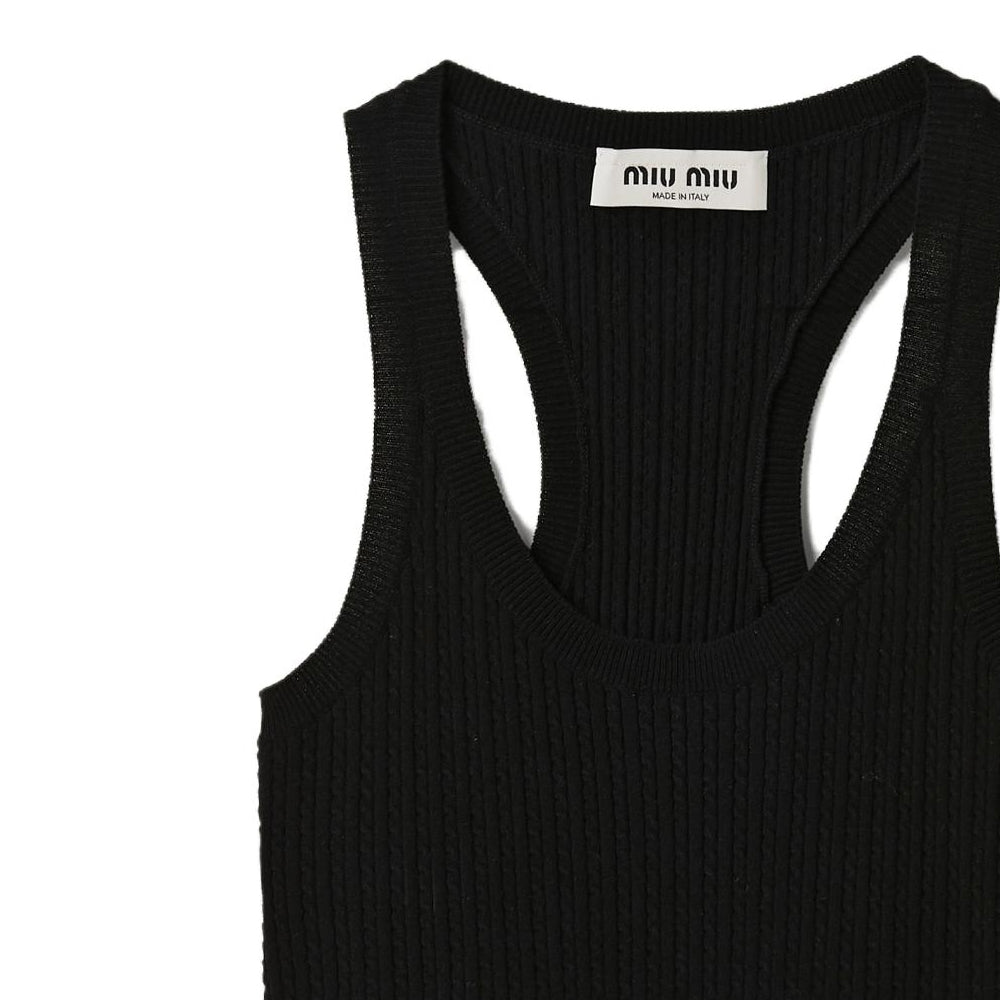 MIU MIU Tank Tops Women's Black