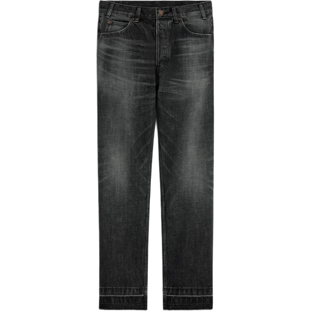 CELINE Wesley Jeans In Black Ice Rinse Wash Denim