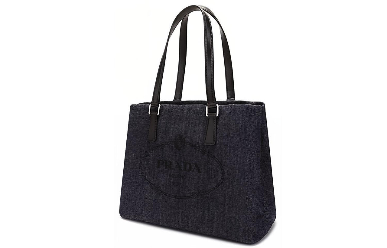 PRADA Fabric One Shoulder Handbags Women's Denim Blue