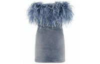 SAINT LAURENT Sleeveless Dress Women's Blue