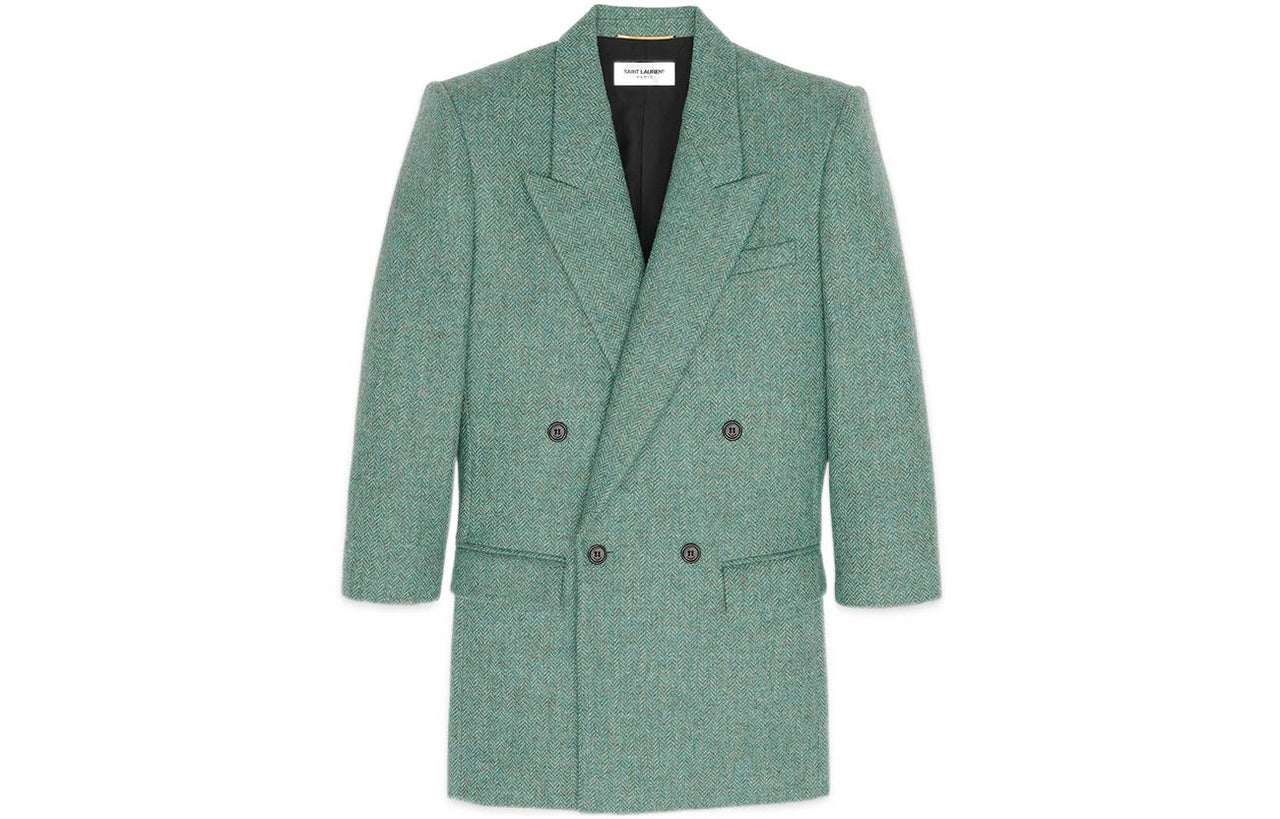 SAINT LAURENT Business Suit Women's Sea Green