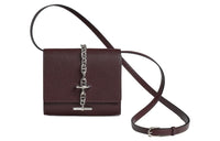 HERMES Chaine D'Ancre Chamkila Goat Skin Crossbody Bag, Wallet Regular Women's 0G Rouge Sellier Saddle Red
