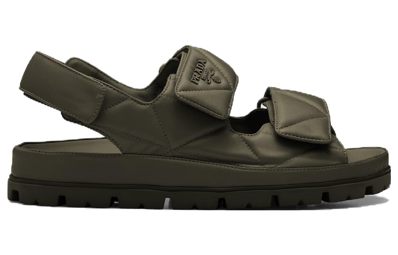 PRADA Padded Nappa Leather Sandals