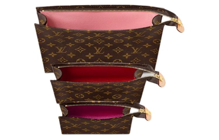 LOUIS VUITTON Trio Coated Canvas Men's 3-in-1 Clutch Men's Brown