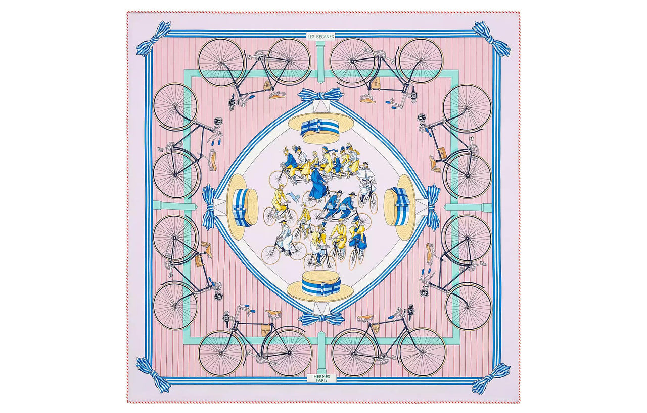 HERMES Silk Scarves Women's Pink