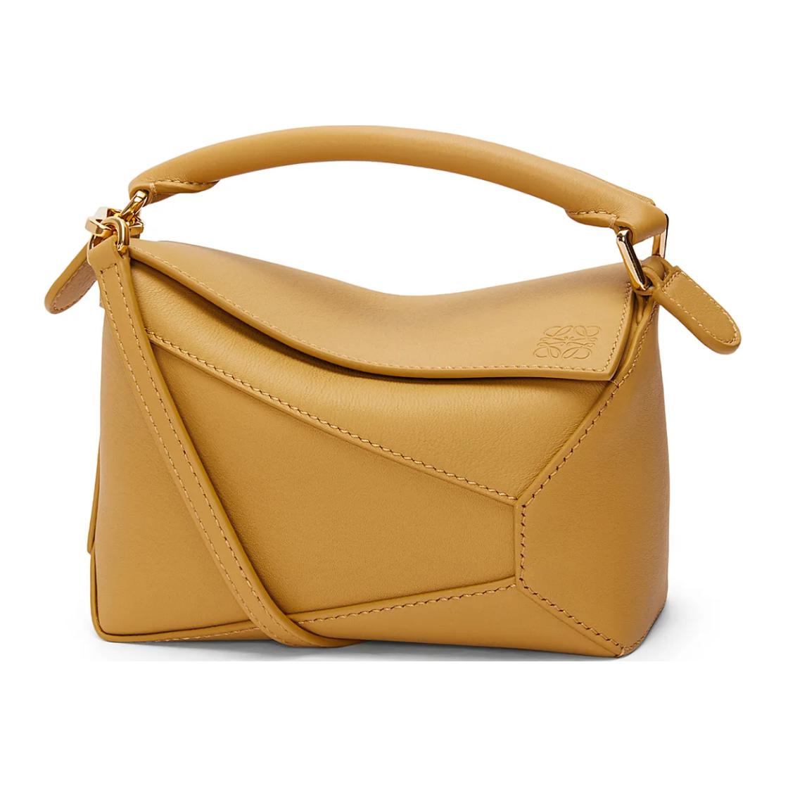 LOEWE Mini Puzzle Bag In Classic Calfskin Women's Yellow