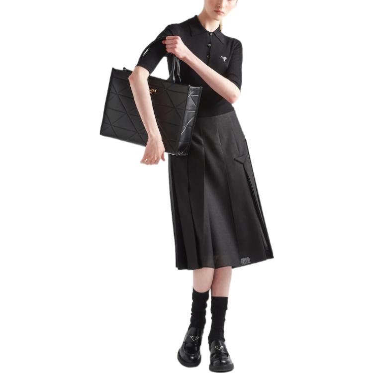 PRADA Casual Long Skirts Women's Coal Gray