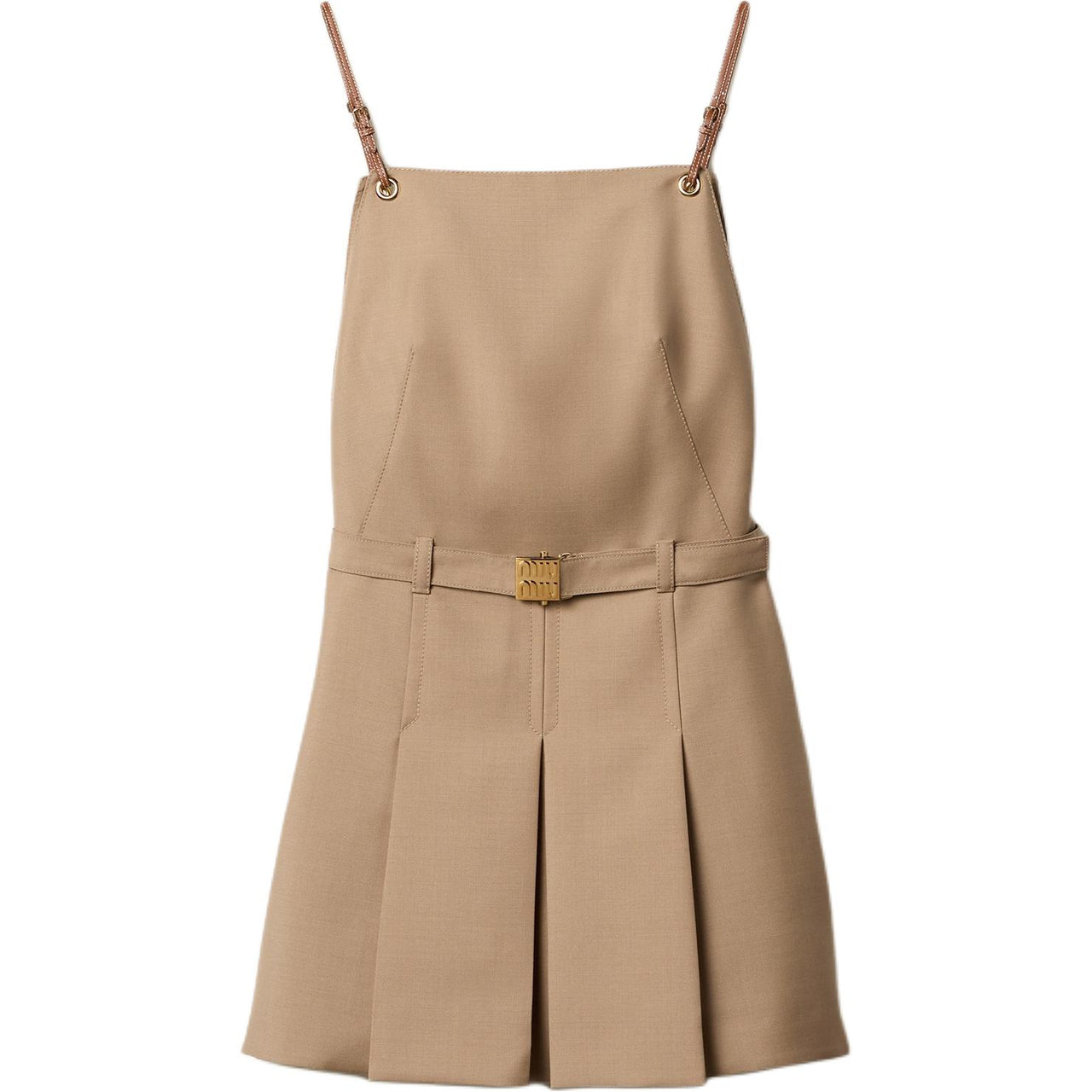 MIU MIU Sleeveless Dress Women's Hazelnut Nut