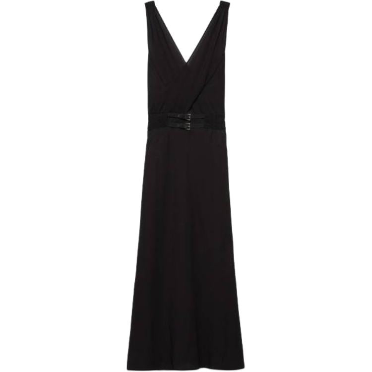 PRADA Sablé V Neck Dress