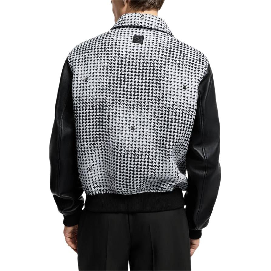 LOUIS VUITTON Mixed Leather And Wool Blouson