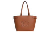 CELINE Cabas Grained Calfskin Tote Bag Shopping Bag Shoulder Bag Handbag Women's Tawny