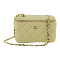 CHANEL Calfskin Handbag, Crossbody Bag, Shoulder Bag Women's Yellow