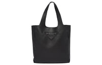 PRADA Leather Tote Bag Shopping Bag Handbag Regular Men's Black