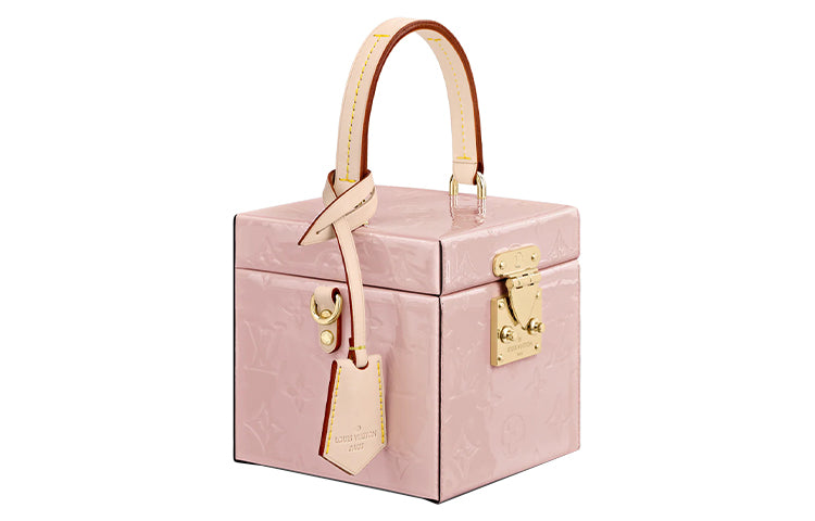 LOUIS VUITTON Gold Tone Lock Dice Bag Shoulder Bag Handbag Women's Cherry Blossom Pink