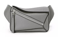 LOEWE Puzzle Cow Leather Fanny Pack Mini Men's Asphalt Gray