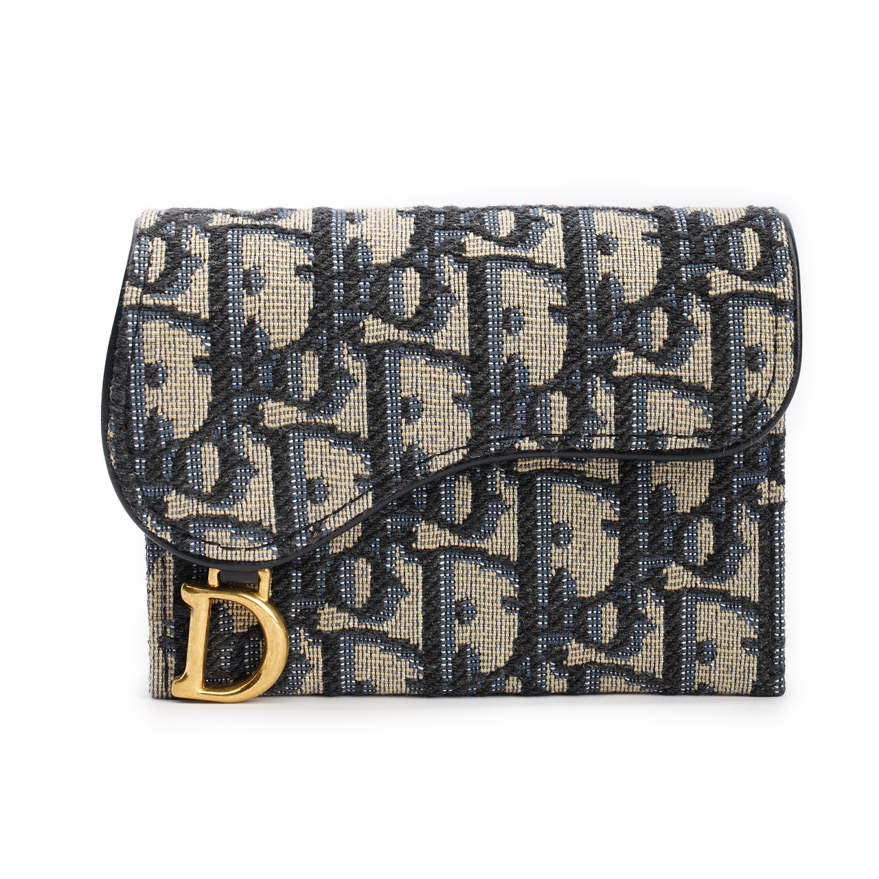 DIOR Saddle Canvas Bag, Saddle Bag, Coin Purse, Card Holder Women's Denim Blue