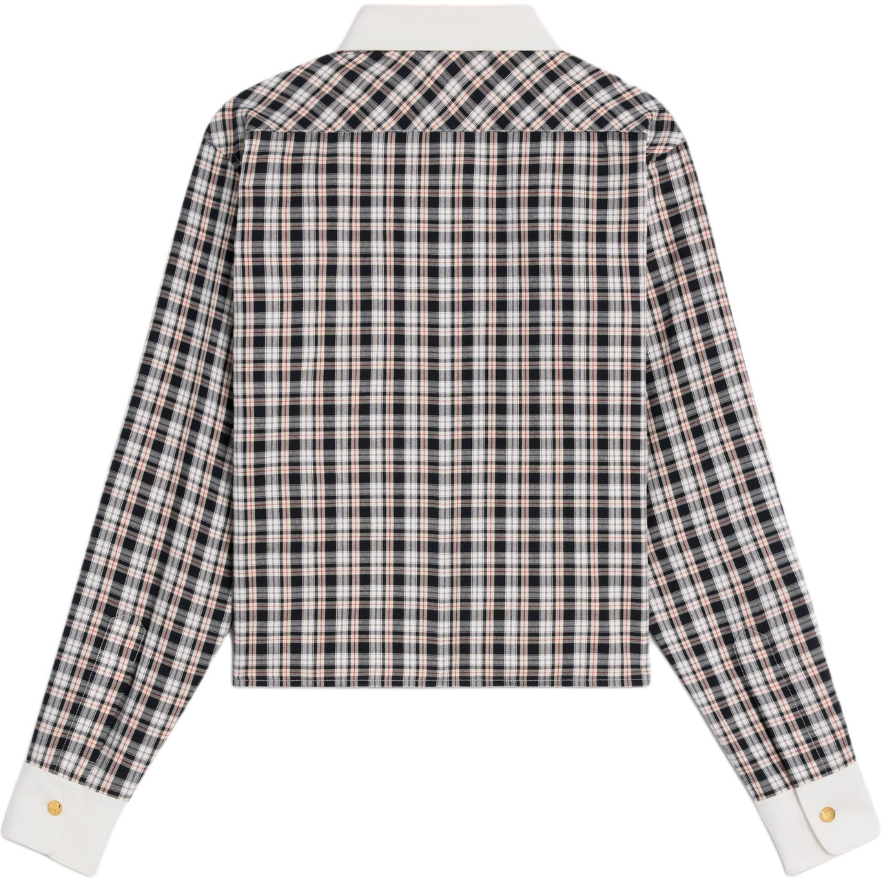 CELINE Cropped Shirt In Check Silk