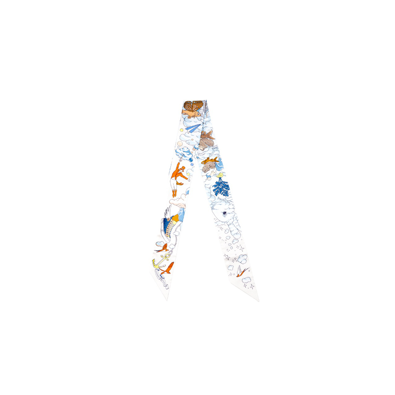 HERMES Silk Silk Scarves Women's White
