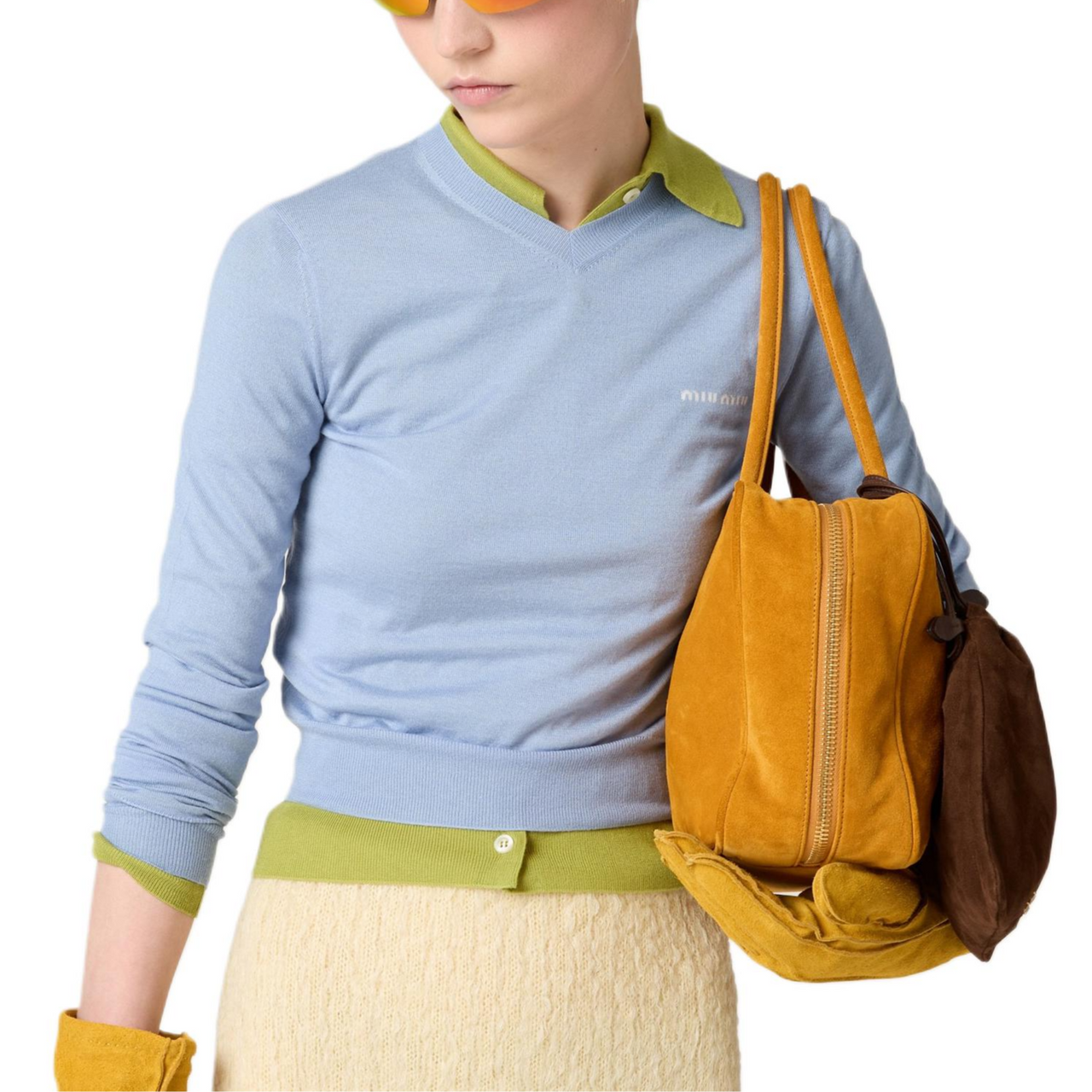 MIU MIU SS24 Cashmere Sweater Women's Sapphire Blue