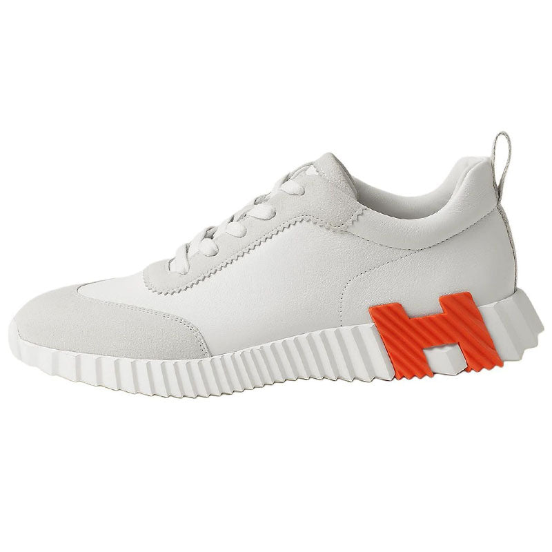 HERMES Bouncing Low-Top Casual Shoes Men's White