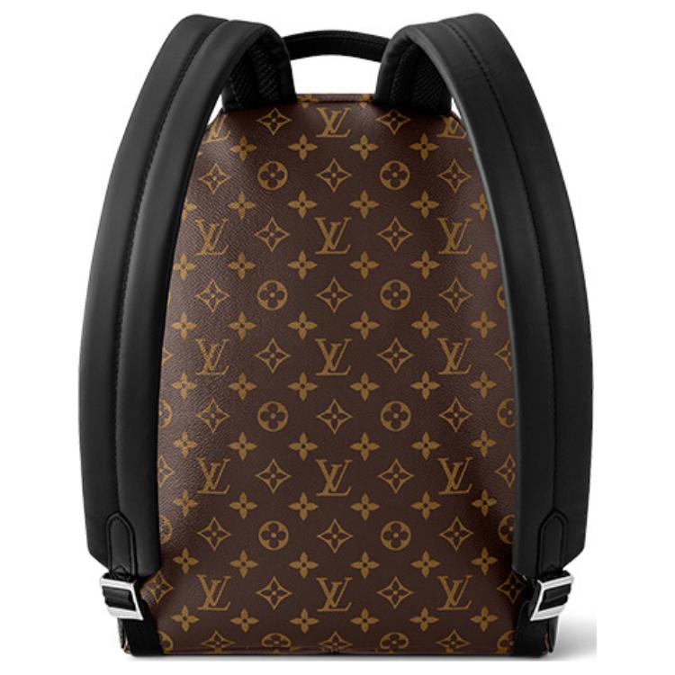 LOUIS VUITTON Discovery Coated Canvas Cow Leather Patchwork Trim Backpack Small Size Men's Brown