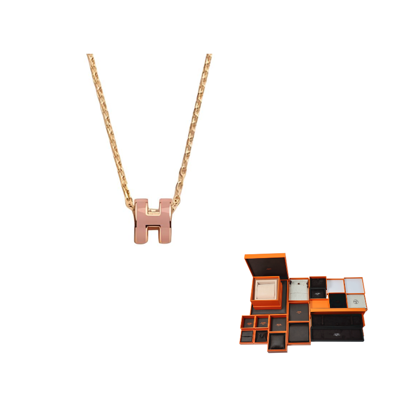 HERMES Necklaces Women's Yellow