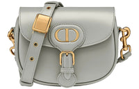 DIOR Bobby Cow Leather Shoulder Bag Crossbody Bag Women's Gray