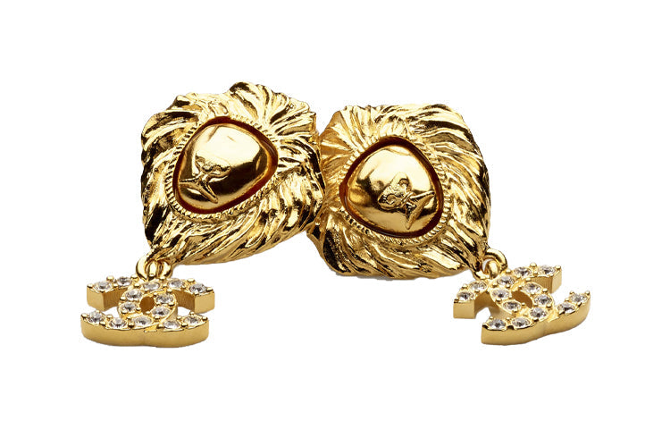CHANEL Earrings Women's Gold