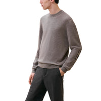 HERMES Cashmere Sweater Men's Light Gray