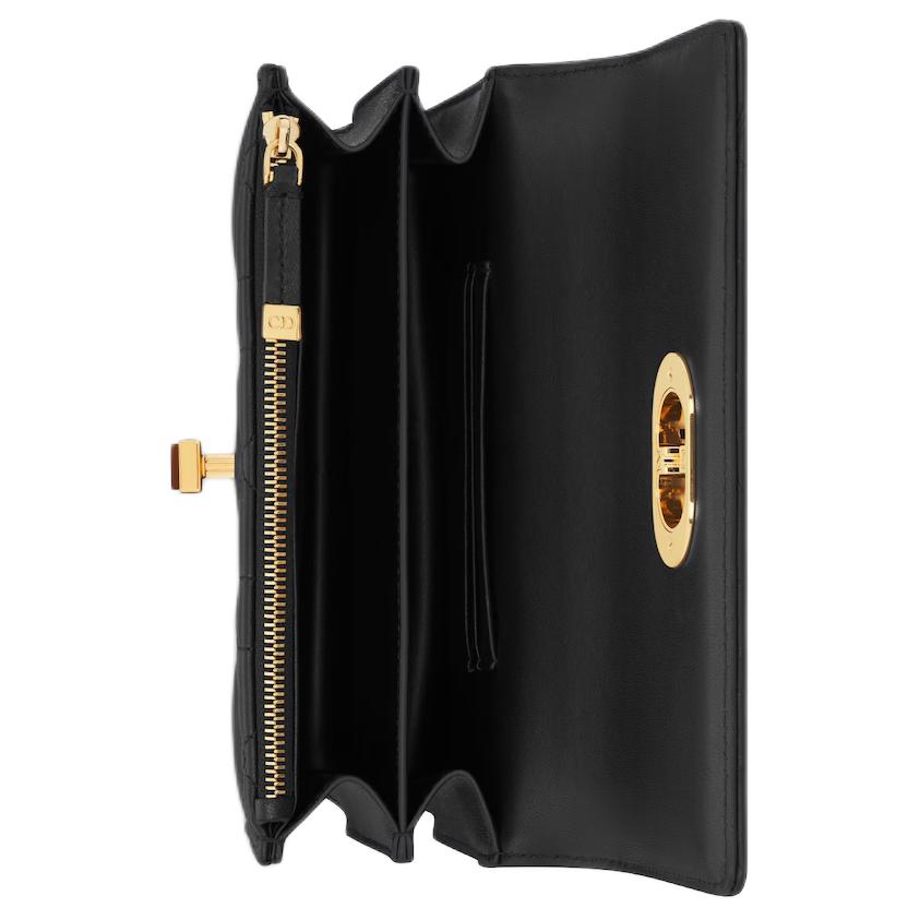 DIOR Caro Lambskin Crossbody Bag, Shoulder Bag Mini Women's Black
