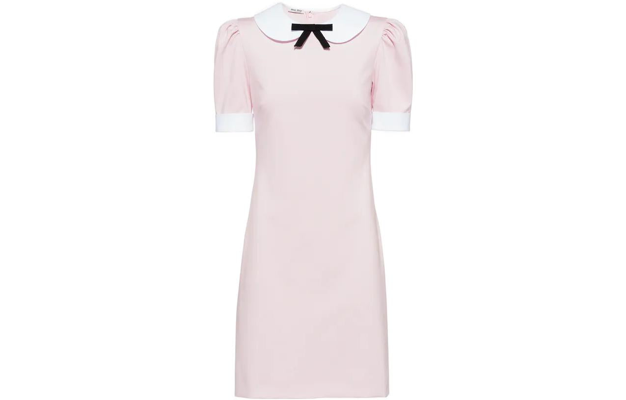 MIU MIU Short Sleeved Dress Women's Pink