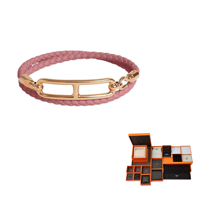 HERMES Roulis Leather Bracelets Unisex