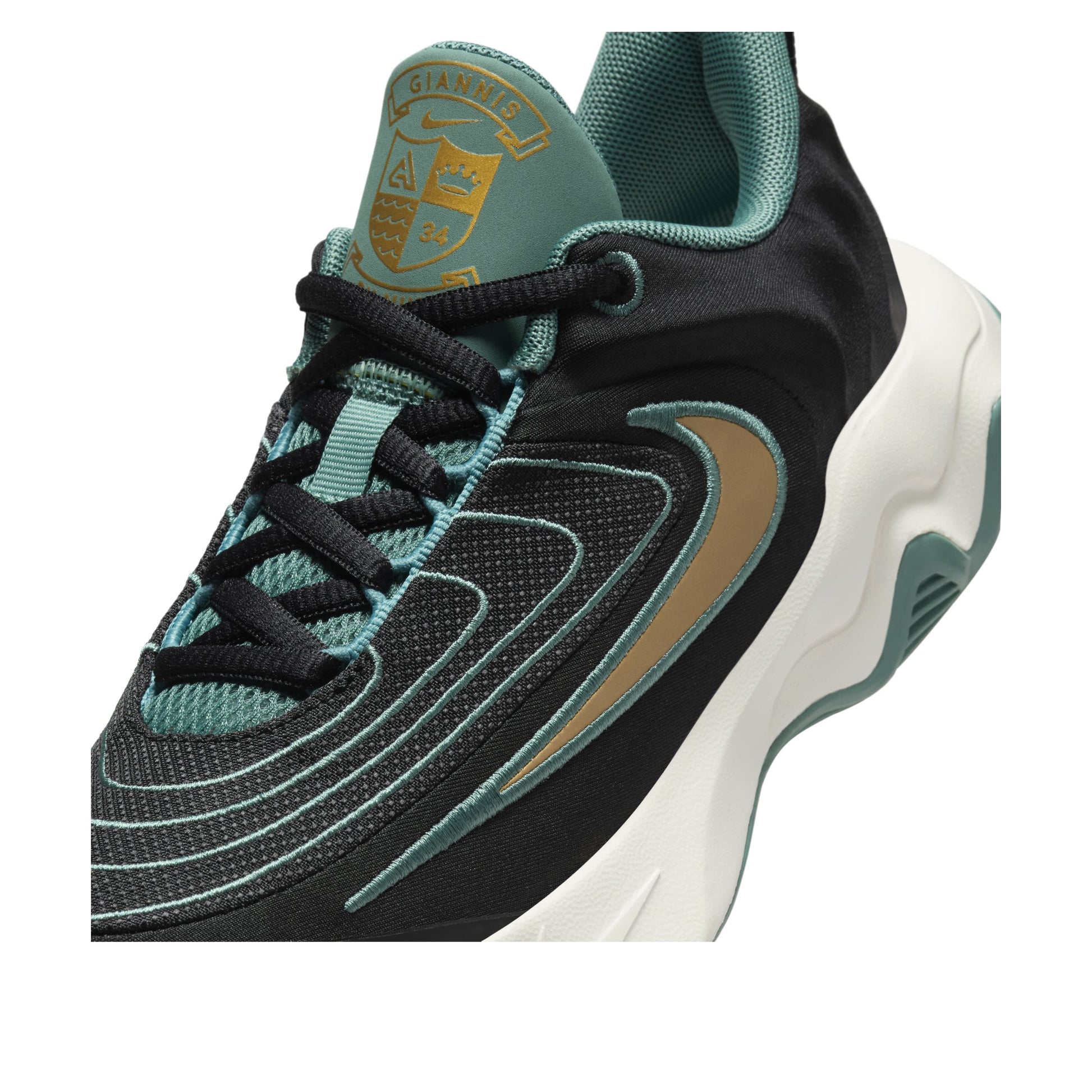(GS) Nike Giannis Immortality 4 'Black Bicoastal Pale Ivory Metallic Gold' HV9127-001