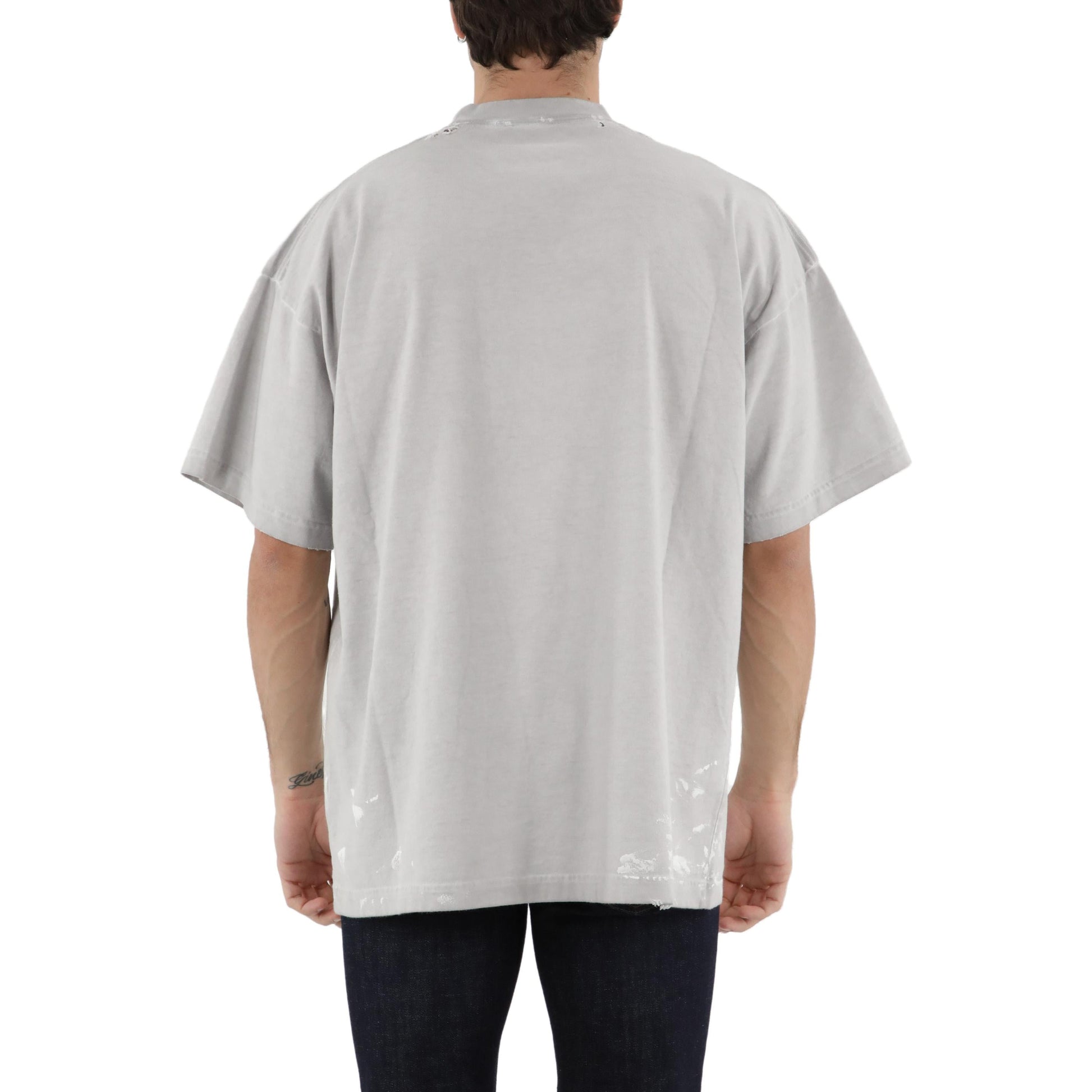 Balenciaga Metallica Short Sleeve T-Shirt Oversized Fit 'White Orange' 694576TMV880901