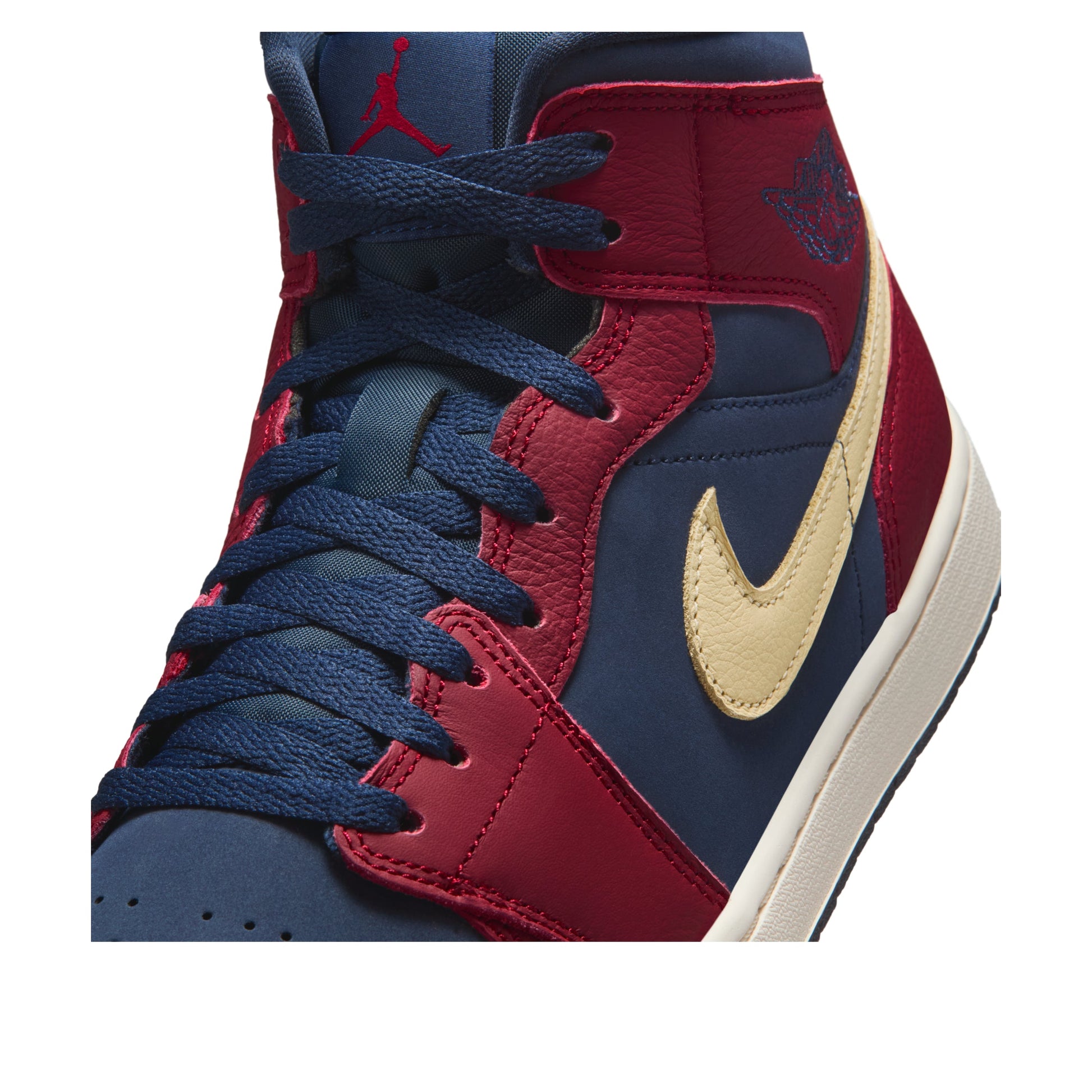 Air Jordan 1 Mid 'Team Red Obsidian' IO7449-600